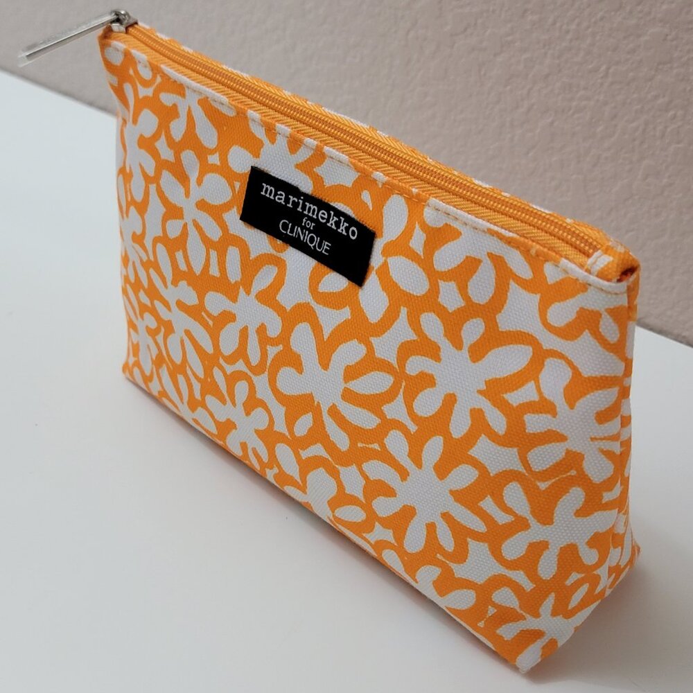 Marimekko for Clinique Orange Floral Cosmetic Bag - Picture 5 of 8